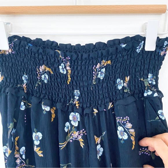 Rebecca Taylor 100%silk Natalie Fleur Wide Leg Crop Silk pants NWT - Picture 8 of 16